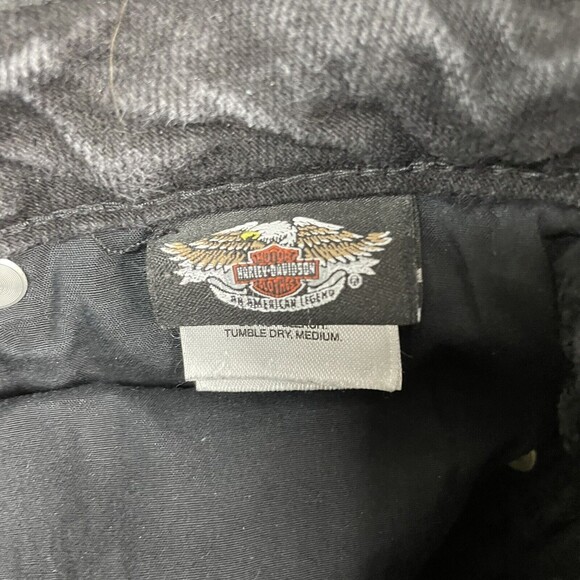 Harley Davison Jeans Black Womens Boot Cut Denim Dark Wash Size 6 EUC - Picture 5 of 10